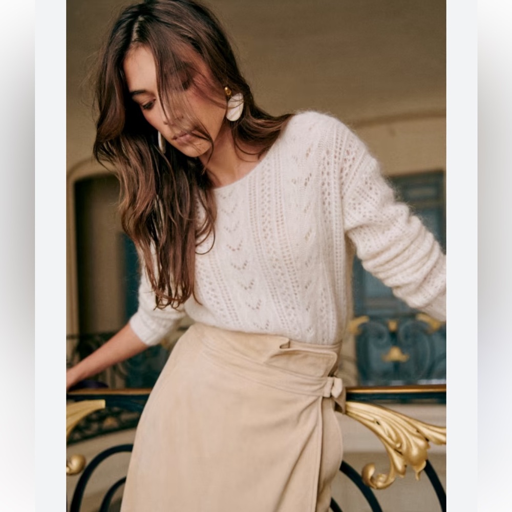 Sezane Malou Jumper Ecru - Size XS
